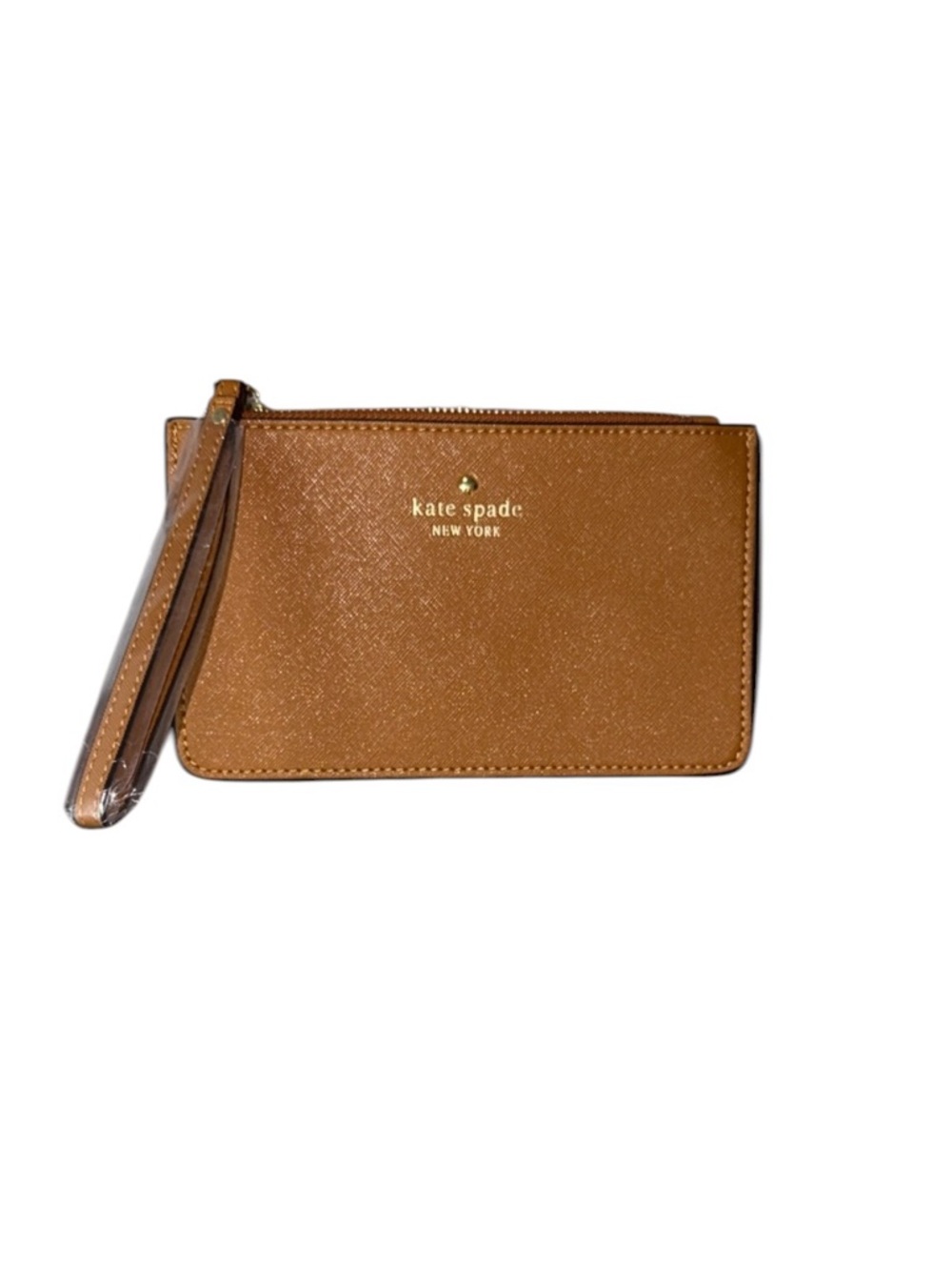 kate spade New York Caramel Brown Wristlet Wallet